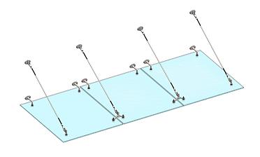 Комплект фурнитуры для козырька 1500х3700 (на вантах/тягах) k671-15-37 купить в Симферополе