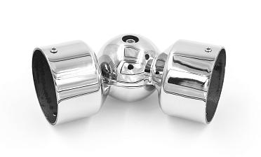 Поворот литой, внешний, регулируемый, "шар", под Ø50.8 мм, полированный AISI 304 k262 купить в Симферополе