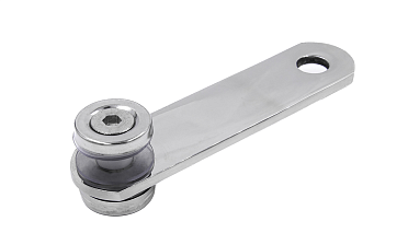 Стеклодержатель пластинчатый 2хМ8 (половинка), по центрам 85х5 мм, полированный, шайбы 5 мм штамп., под стекло 6-12 мм, (AISI 304) k023-1/2 купить в Симферополе