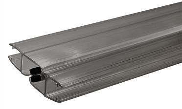 Комплект уплотнителей для стекла 8мм (2 шт.), полупрозрачный черный, стекло-стекло, с магнитом 90°/180°, 2,2 м t210-2 BL купить в Симферополе