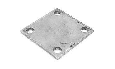 Фланец стойки 75х75х5 (4.3), AISI 304 #200, 4 отв. М10 (аналог Ф-0115) k115-5 купить в Симферополе