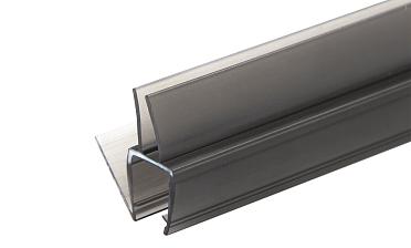 Уплотнитель для стекла 8мм, полупрозрачный черный, пол-стекло 2,2 м t206-2 BL  купить в Симферополе