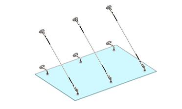 Комплект фурнитуры для козырька 1200х1800 (на вантах/тягах) k671-12-18м купить в Симферополе