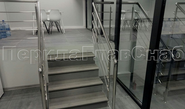 Перила с четырьмя ригелями  в Симферополе. Готовые проекты ПерилаГлавСнаб Перила с четырьмя ригелями  в Симферополе. Готовые проекты ПерилаГлавСнаб