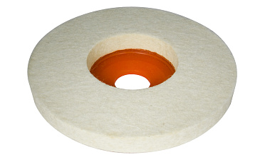 K427-3 войлок белый Ø125х10 мм очищенный, для тонкой полировки 11 000 rpm, Premium k427-3  купить в Симферополе