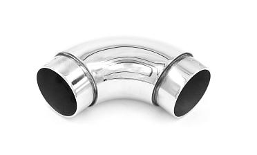 Отвод поручня под Ø42.4х1.5 мм, 90°, литой, полированный, с вставками (AISI 304) k383 купить в Симферополе