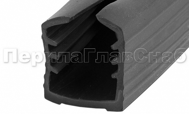 Уплотнитель в поручень с пазом 27х30 для стекла 8+8 мм, EPDM Фk307 Уплотнитель в поручень с пазом 27х30 для стекла 8+8 мм, EPDM Фk307