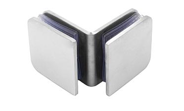 Коннектор для душевой кабины стекло-стекло 90° 45х45 мм шлифованный t725-2 SSS  купить в Симферополе