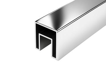 Труба 40х40 мм, с пазом 24х24, полированная 600Grit, AISI 304 k856 купить в Симферополе