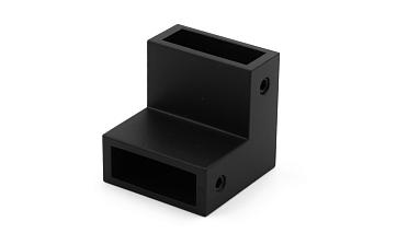 Соединитель труба-труба для трека 30х10 мм, 90°, нержавеющая сталь AISI 304, черная t460 BL купить в Симферополе