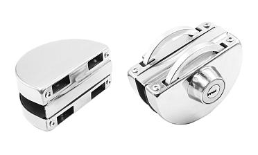 Замок для стеклянной двери с ответной частью на стекло, без вырезов в стекле полированный t109 PSS купить в Симферополе