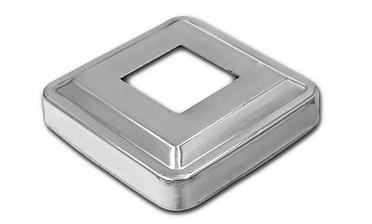 Низ стойки фигурный под трубу 25х25 мм, 66х66х0.4, высота 16 мм, полированный (AISI 304) k374 купить в Симферополе