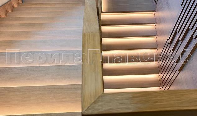 Перила с деревянными поручнями в Симферополе. Готовые проекты ПерилаГлавСнаб