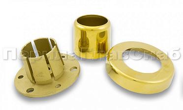 Цанга под трубу Ø38.1 мм, полированная #600, AISI 304, 3 отв. Ø7 мм, 3 отв. Ø9 мм, под золото Фk026-88 купить в Симферополе