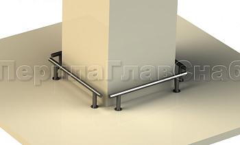 Защитный отбойник для автомобилей из черного металла в Симферополе. Готовые проекты ПерилаГлавСнаб