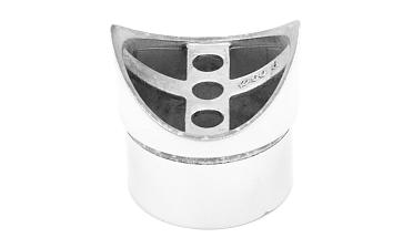 Наконечник седловина прямая 90° на стойку Ø50.8 мм, под поручень Ø50.8 мм, литая, полированная, AISI 304, k559 купить в Симферополе