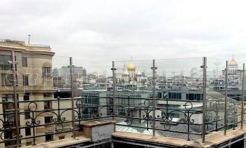 Ветрозащитное ограждение на стойках из нержавейки в Симферополе. Готовые проекты ПерилаГлавСнаб