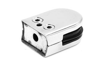 Стеклодержатель штампованный под стекло 8 мм (4+4 мм), под стойку Ø38.1 мм 40х24х54, шлифованный (AISI 304) Фk038-2 купить в Симферополе