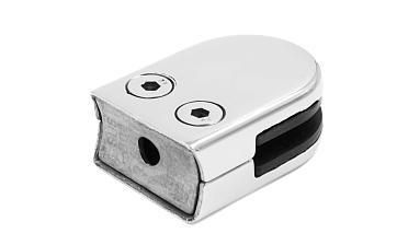 Стеклодержатель штампованный под стекло 8 мм (4+4 мм), под стойку Ø38.1 мм 40х24х55, полированный (AISI 304) k038 купить в Симферополе