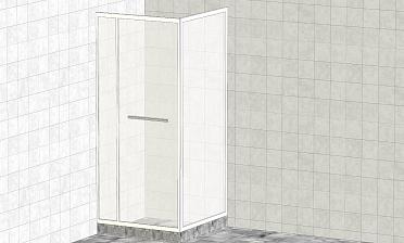 Комплект душевой с внутренней подвижной дверью, толщина стекла 8мм, 900х900х2000, aisi 304, полированная t470 PSS купить в Симферополе