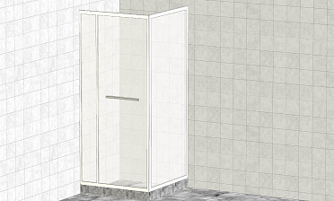 Комплект душевой с внутренней подвижной дверью, толщина стекла 8мм, 900х900х2000, aisi 304, полированная t470 PSS купить в Симферополе