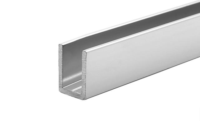 П-образный профиль для неподвижных стекол 8 мм, 19x13, L=3000, алюминий полированный t756-3000 AL