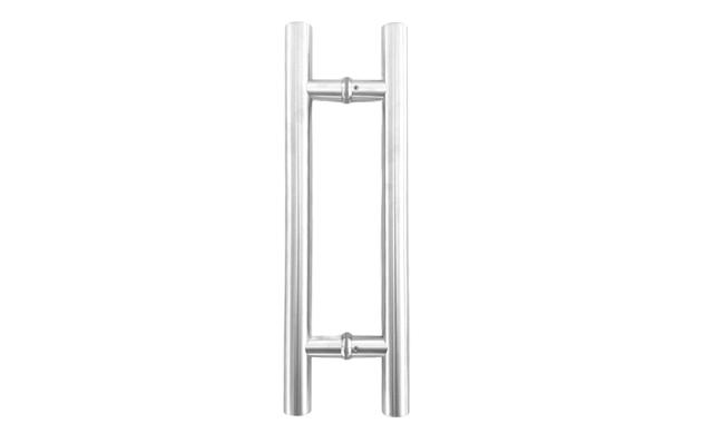Ручка для стеклянной двери рейлинг двухсторонняя для стекла 8-12 мм, 32х625х800 мм, шлифованная t633-800 SSS