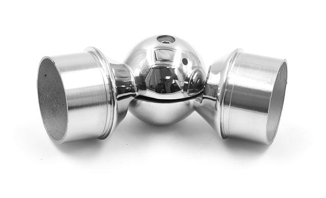 Поворот литой, регулируемый, "шар" с установочными кольцами, под Ø50.8 мм, (AISI 304) k558