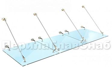 Комплект фурнитуры для козырька 1500х2800 (на вантах/тягах) k671-15-28 купить в Симферополе