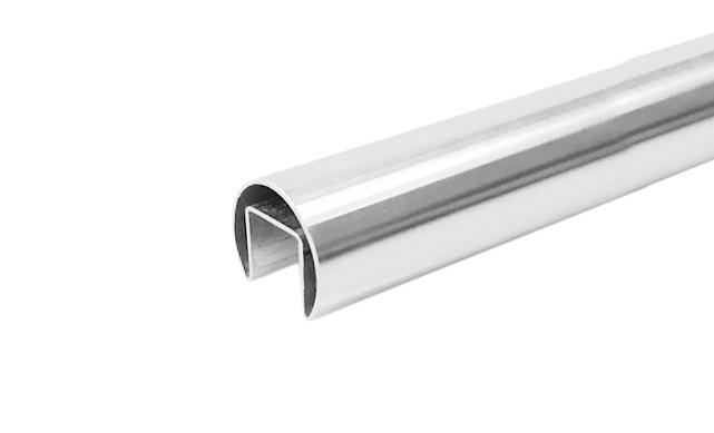 Труба Ø48.3, с пазом 27х30 мм, шлифованная, EURO (AISI 304L) k822-4