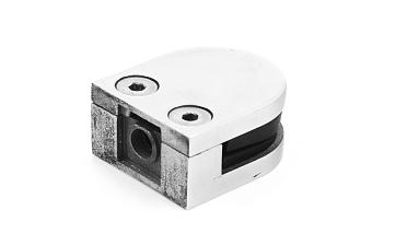 Стеклодержатель литой, под стекло 8 мм. 4+4 мм. на плоскость 40х22х48 полированный (AISI 304) k002-2 купить в Симферополе