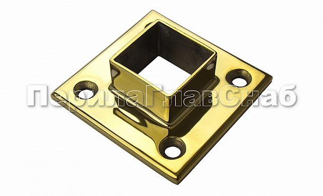 Фланец для трубы 40х40 мм, полированный, под золото (AISI 304) Фk223-88 Фланец для трубы 40х40 мм, полированный, под золото (AISI 304) Фk223-88