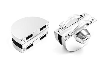 Замок для стеклянной двери с ответной частью на стекло, без вырезов, нержавеющая сталь AISI 201, полированная t109-201 PSS купить в Симферополе