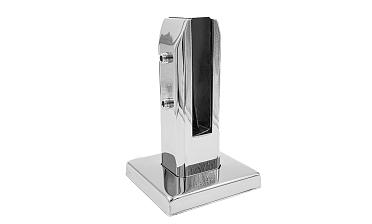 Стеклодержатель напольный 50х50х160 мм, литой, плоский, без сверления, нержавеющая сталь AISI 304, полированная k275-3 купить в Симферополе