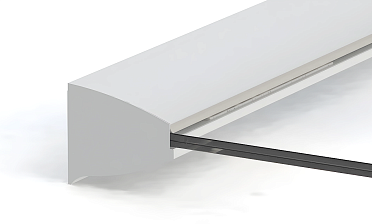 Комплект профиля козырькового анодированного, для стекла 20 мм (10+10 мм), 3000 мм  k300-20-3000 купить в Симферополе