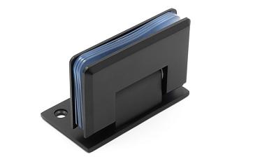 Петля для душевой стена-стекло 90х55 мм, 90°, односторонняя, цинк, черный t305 BZn купить в Симферополе