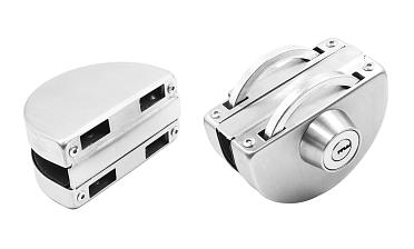 Замок для стеклянной двери с ответной частью на стекло, без вырезов в стекле шлифованный t109 SSS купить в Симферополе