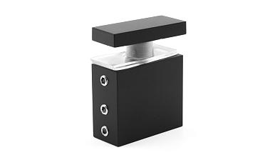 Соединитель труба-стекло для прямоугольного трека, нержавеющая сталь AISI 304, черная t462 BL купить в Симферополе