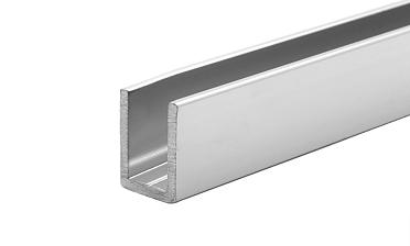 П-образный профиль для неподвижных стекол 8 мм, 19x13, L=2500, алюминий полированный t756-2500 AL купить в Симферополе