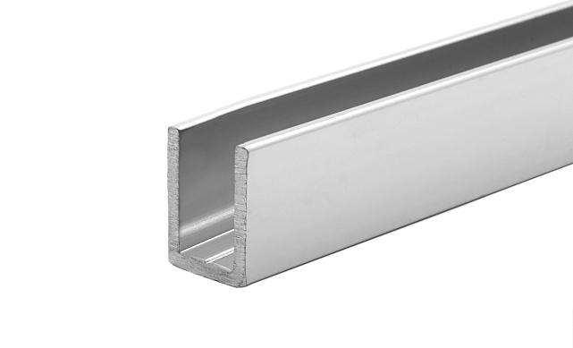 П-образный профиль для неподвижных стекол 8 мм, 19x13, L=2500, алюминий полированный t756-2500 AL П-образный профиль для неподвижных стекол 8 мм, 19x13, L=2500, алюминий полированный t756-2500 AL