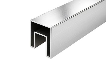 Труба 40х40 мм с пазом 24 х 24 под стекло, AISI 304 шлифованная k856-2 купить в Симферополе