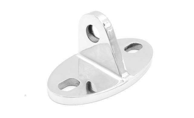 Крепление ванты(тяги) козырька к стене (AISI304), литое, полированное k658