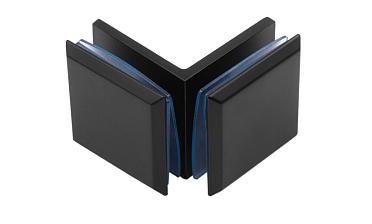 Коннектор для душевой кабины стекло-стекло 90°, 45х45, черный, t735 BZn купить в Симферополе