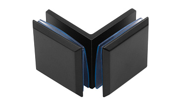 Коннектор для душевой кабины стекло-стекло 90°, 45х45, черный, t735 BZn купить в Симферополе