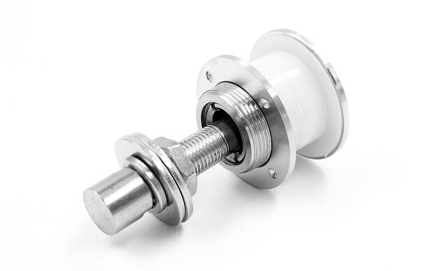 Рутель для крепления козырьков на ванты, разборный, для стекла 10-26 мм, нержавеющая сталь AISI 316, полированная k274-2