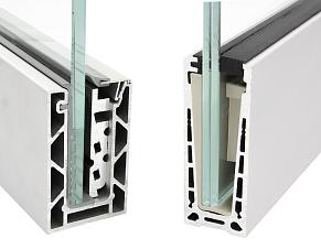 Алюминиевый профиль для стекла зажимной купить в Симферополе