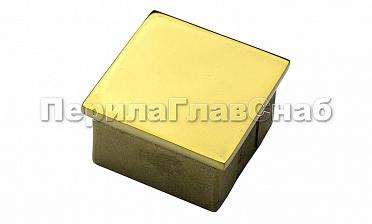 Заглушка для профильной трубы 40х40 мм, литая, полированная, под золото Фk224-88 купить в Симферополе
