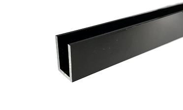 П-образный профиль 19x13, L=2500, под стекло 8 мм, алюминий анодированный в черный глянцевый t756-2500 AND BL купить в Симферополе