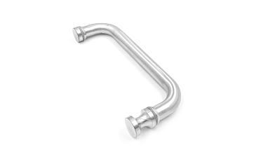 Дверная ручка с кнобом для стекла 8-10 мм, 19х201 мм, отверстие 12 мм, шлифованная t623-200 SSS купить в Симферополе