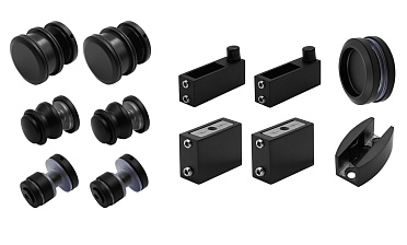 Комплект раздвижной системы для стеклянной душевой, нержавеющая сталь AISI 304, черная t401 BL купить в Симферополе Комплект раздвижной системы для стеклянной душевой, нержавеющая сталь AISI 304, черная t401 BL купить в Симферополе